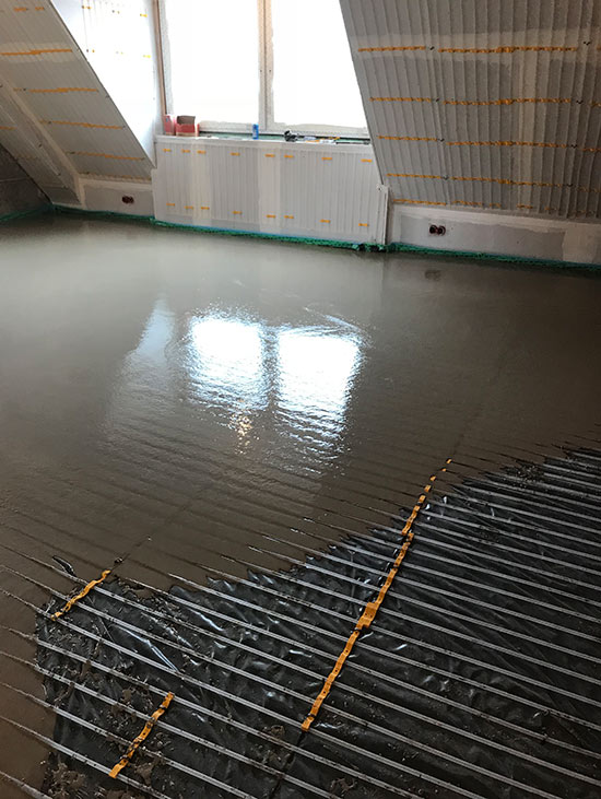 Floor tempering-in-floor