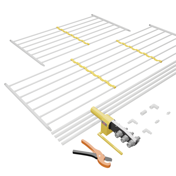 Wall heating set 25 m² - with tool